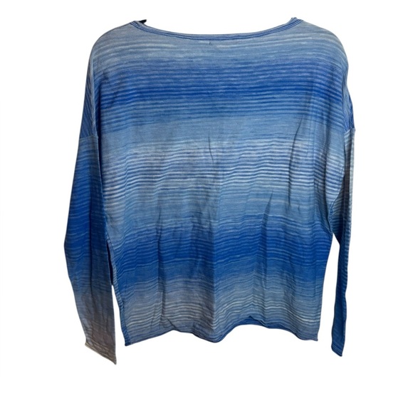 Vince Blue Ombre Cotton Dolman Sweater - Picture 2 of 6